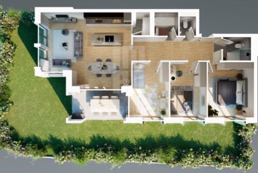 Magnifique appartement de 5 pièces en rez-de-jardin