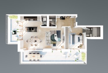 Magnifique appartement de 3 pièces en attique
