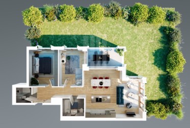 Magnifique appartement de 4 pièces en rez-de-jardin